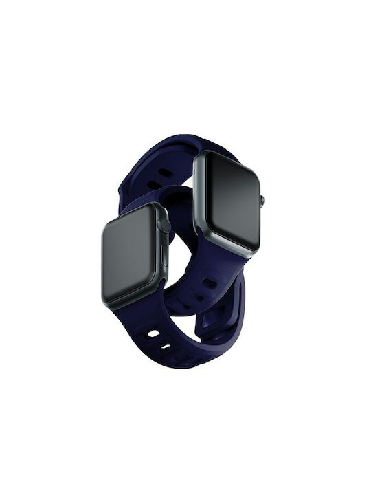 3MK Armband Silikon mit Pin Blau (Apple Watch 38/40/41/42mm)