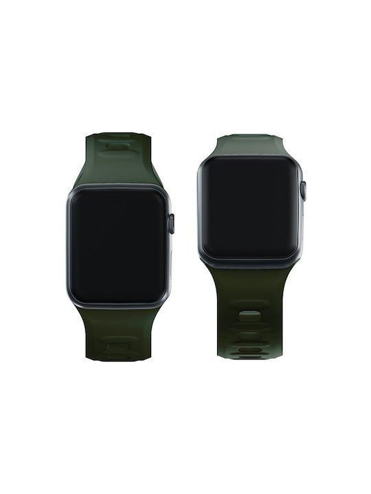 3MK Armband Silikon mit Pin Grün (Apple Watch 44/45/46mm/Ultra 49mm)