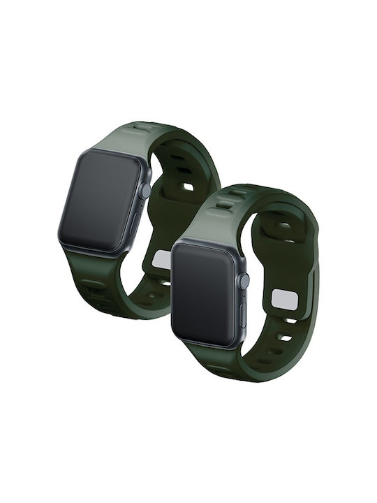3MK Armband Silikon mit Pin Grün (Apple Watch 44/45/46mm/Ultra 49mm)