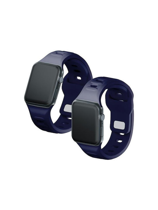 3MK Armband Silikon mit Pin Blau (Apple Watch 38/40/41/42mm)