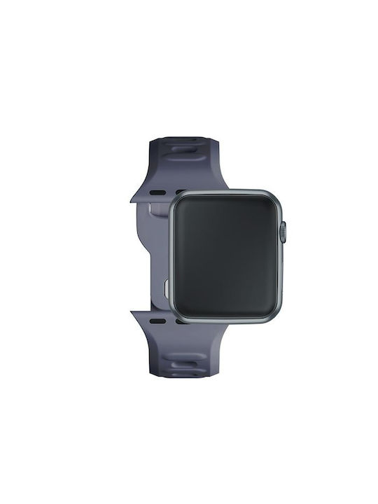 3MK Curea Silicon cu Pin Gri (Apple Watch 44/45/46mm/Ultra 49mm)