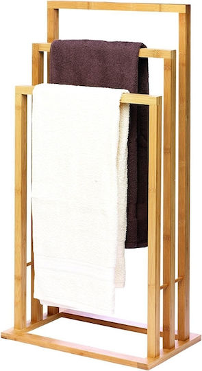 Triple Floor Standing Bathroom Freestanding Towel Rack 42x81.5cm Brown Triple Floor Standing Bathroom Freestanding Towel Rack 42x81.5cm Brown