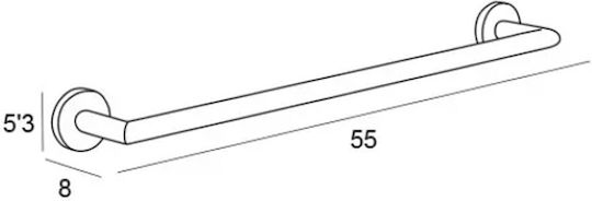 Imex Single Wall-Mounted Bathroom Rail ​55x55cm Pink