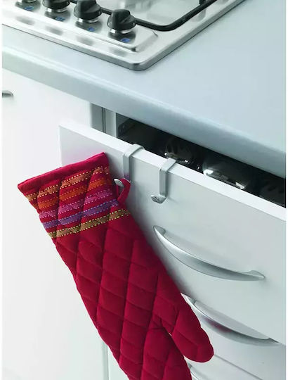 Metaltex 350602 Άγκιστρο Μπάνιου Διπλό ​6x4cm Ασημί