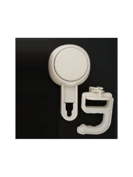 Single Wall-Mounted Bathroom Hook White