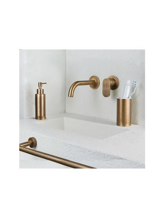 Geesa Performa Badezimmerhaken & -halter Moni Wandhalterung mit Schrauben 60x8.3cm Antik-Bronze
