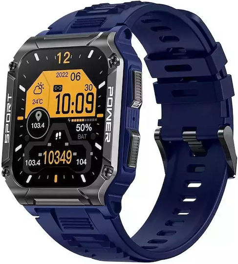 Nubi NX6 Smartwatch με Παλμογράφο (Μπλε)