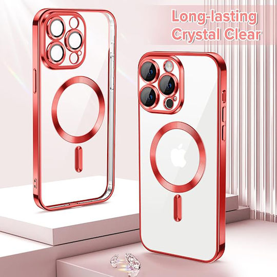 Techsuit Umschlag Rückseite Silikon Rot (iPhone 12 / 12 Pro)
