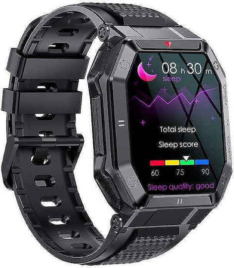 Nubi K55 Smartwatch 46mm Cu Pulsometru Negru Large