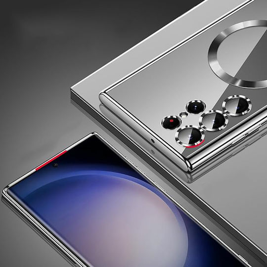 Techsuit Umschlag Rückseite Silikon Lila (Galaxy S23 Ultra)
