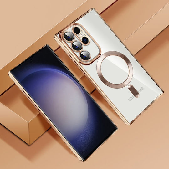 Techsuit Umschlag Rückseite Silikon Lila (Galaxy S23 Ultra)
