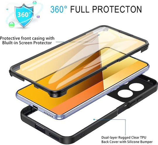 Techsuit ColorVerse 360 Full Cover Set with Tempered Glass Blue Poco X6 Pro