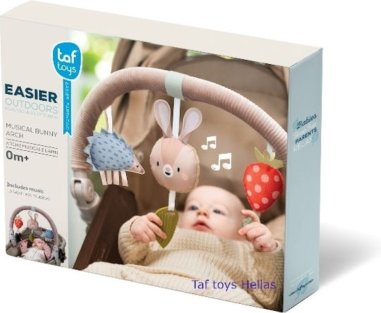 Taf Toys Bar for Cot and Stroller with Music Bunny Arch for Newborns