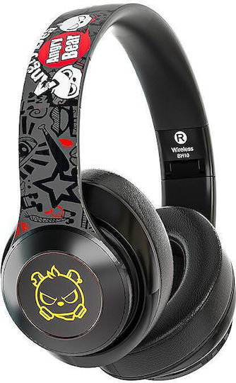 Nubi BH10 Angry Bear Wireless Over Ear Gaming Headset with Connection Bluetooth Black / White