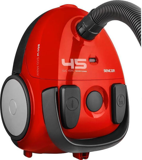 Sencor SVC 45RD Ηλεκτρική Σκούπα 1400W με Σακούλα 1.5lt Κόκκινη