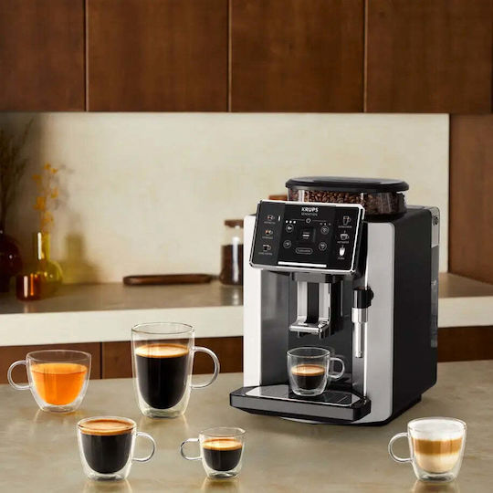 Krups Αυτόματη Μηχανή Espresso 1450W Πίεσης 15bar με Μύλο Άλεσης Μαύρη EA910E10