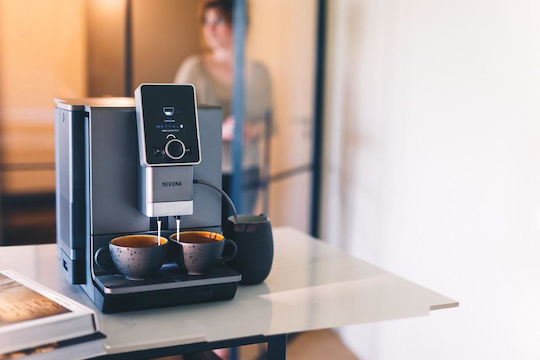 Nivona NICR 930 Αυτόματη Μηχανή Espresso 1465W Πίεσης 15bar για Cappuccino με Μύλο Άλεσης Ασημί