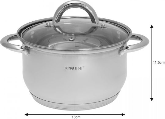 KING Hoff KING Hoff Kochgeschirr-Set aus Rostfreiem Stahl Silver mit Antihaftbeschichtung 6-tlg