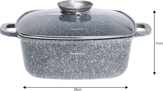 Klausberg Aluminum Pots Set Grey with Stone Interior Coating 3 Pieces