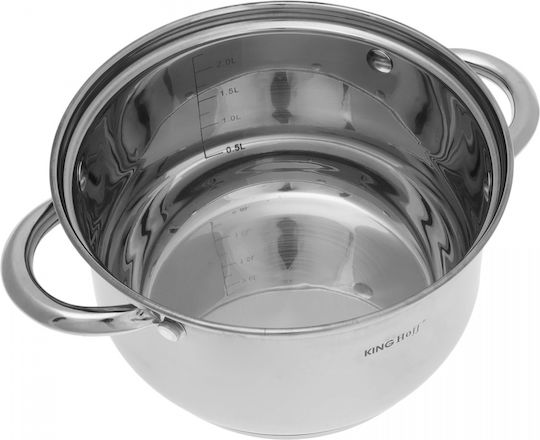 KING Hoff KING Hoff Kochgeschirr-Set aus Rostfreiem Stahl Silver mit Antihaftbeschichtung 6-tlg