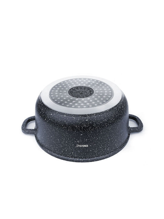 KING Hoff KING Hoff Aluminum Pots Set with Marble Interior Coating and Stone Finish 3 Pieces