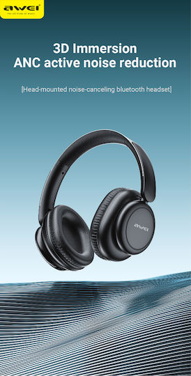 Awei Wireless / Wired Over Ear Headphones with 16 hours of Operation Black