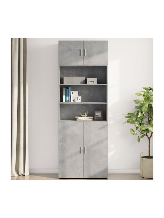 Wand Wohnzimmer Schrank aus Spanplatte Grau 80x42.5x40cm