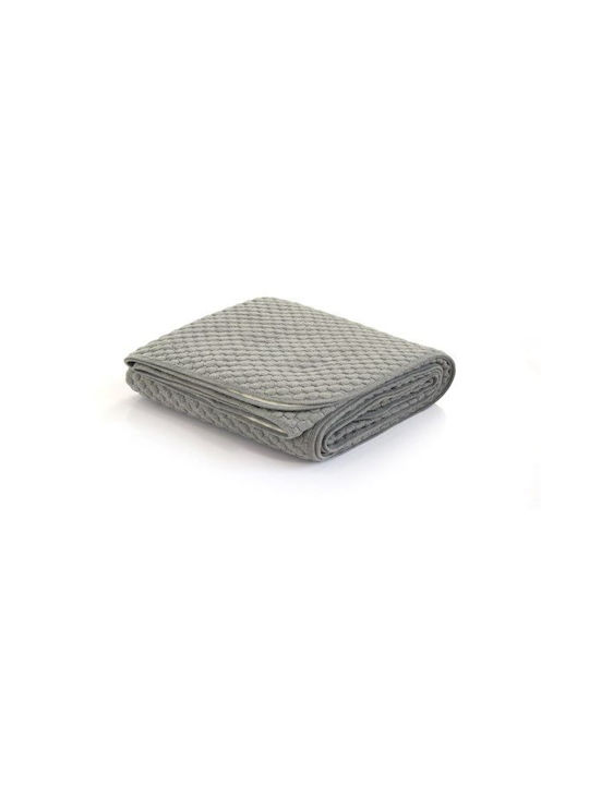 Liolios Home Popcorn Decke Übergröße 240x250cm Grau