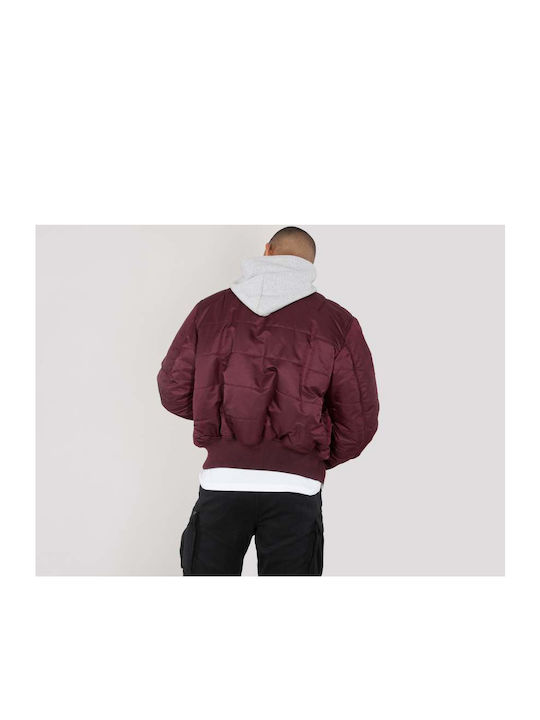 Alpha Industries MA-1 D-Tec Men's Bomber Jacket Burgundy 188103-419