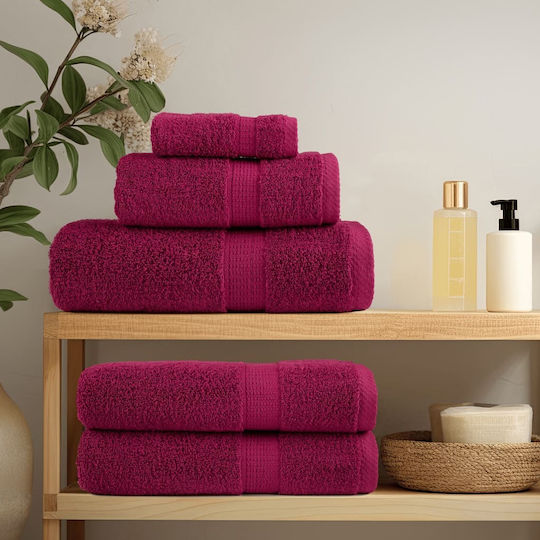 vidaXL Badehandtuch-Set 6-tlg Burgundisch Gewicht 600gr/m²