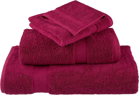 vidaXL Badehandtuch-Set 6-tlg Burgundisch Gewicht 600gr/m²