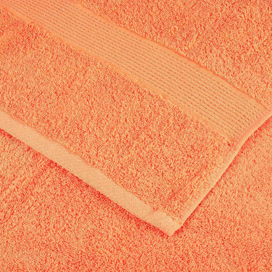 vidaXL Bath Towel 100x200cm Orange 10 Pieces Weight 600gsm