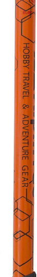 AlpinPro Telescopic Aluminum Trekking Pole with 3 Sections FA7N2W Red 240gr