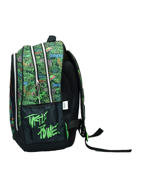 Gim Schulranzen Rucksack Grundschule Schwarz mit Flaschenhalter 27Liter