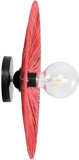 GloboStar Colombo Vintage Lumină de Perete cu Soclu E27 Roșu 40x9x9cm