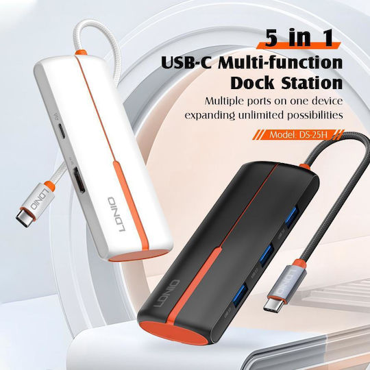 Ldnio USB-C Docking Station with HDMI 4K PD Black