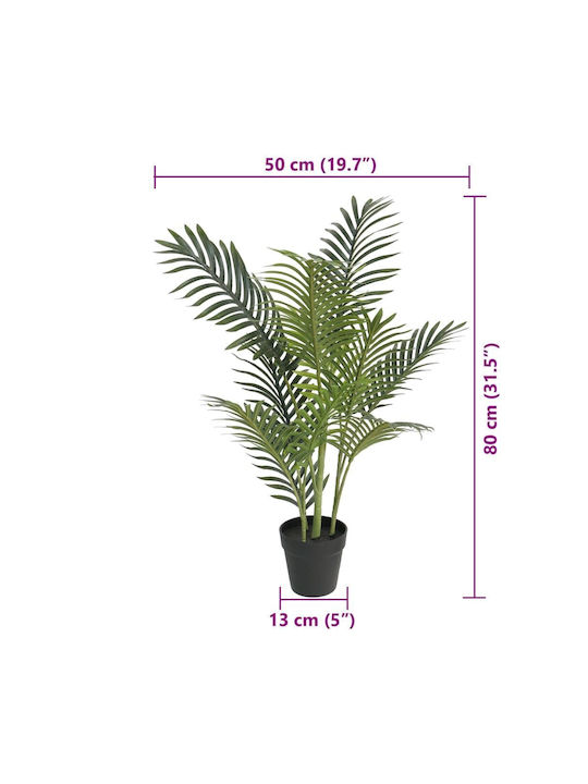 Artificial Plant in Pot Palm Tree Green 80cm vidaXL