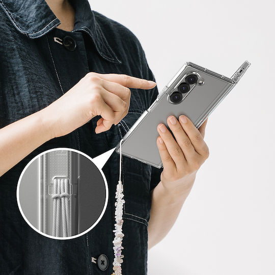 Ringke Fusion Back Cover Σιλικόνης 2mm με Λουράκι Clear (Galaxy Z Fold6)