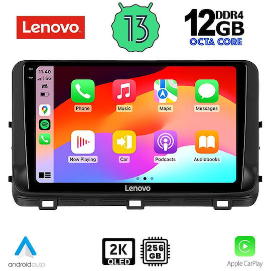 Lenovo Car Audio System for BMW X1 / X3 / X4 Kia Ceed / XCeed 2018-2022 (Bluetooth/USB/AUX/WiFi/GPS/Apple-Carplay/Android-Auto) with Touch Screen 10"