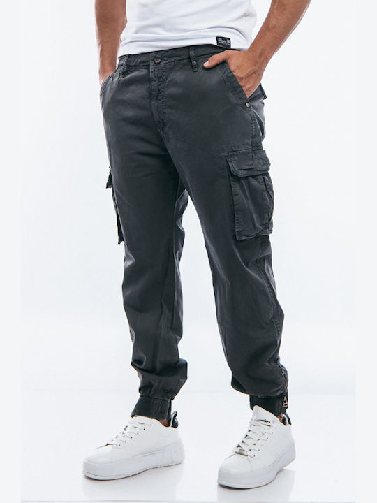 Basefashion Men's Trousers Cargo Elastic Gray