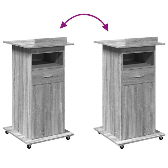 vidaXL Stand Music Height 107-107cm Brown 848029