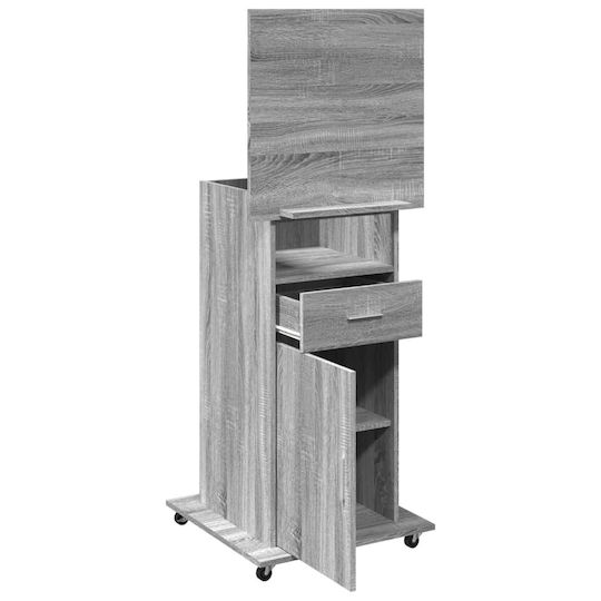 vidaXL Stand Music Height 107-107cm Brown 848029
