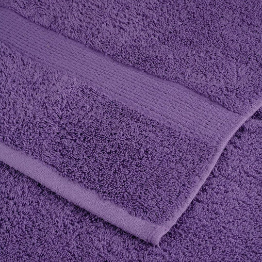 vidaXL Set 10 Hotel Pool and Beach Towels 200x80 cm 600gsm Purple