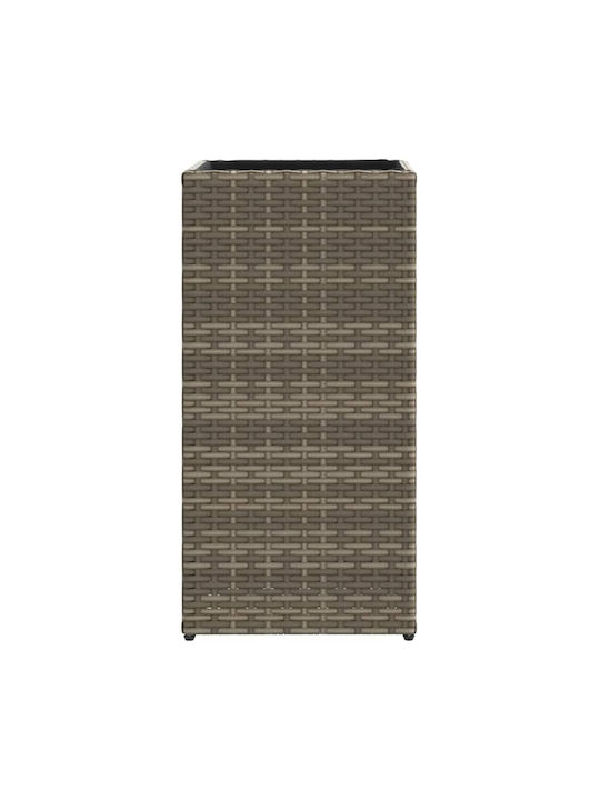 vidaXL Ζαρντινιέρα Πλαστική Γκρι 30x30x60εκ.