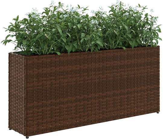 vidaXL Grădină Planter Box Plastic Maro 90x20x40cm.