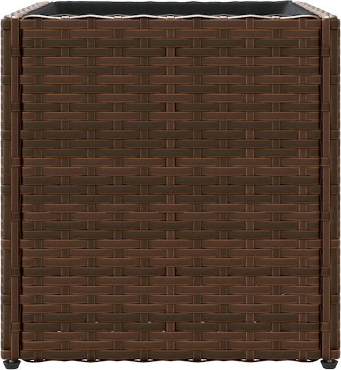 vidaXL Ζαρντινιέρα Πλαστική Καφέ 36x30x32εκ.