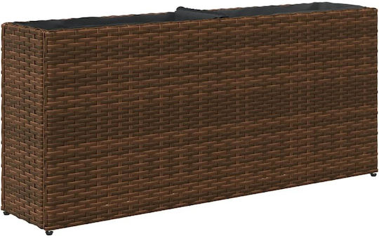 vidaXL Grădină Planter Box Plastic Maro 90x20x40cm.