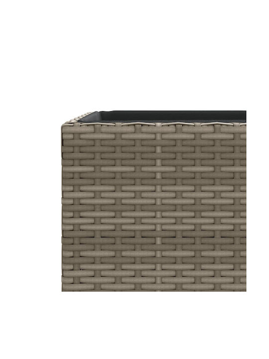 vidaXL Ζαρντινιέρα Πλαστική Γκρι 30x30x60εκ.