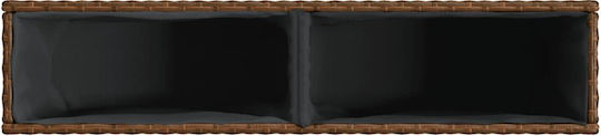 vidaXL Grădină Planter Box Plastic Maro 90x20x40cm.