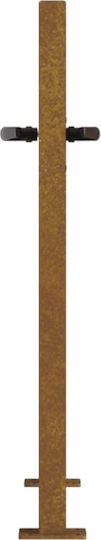 vidaXL Metal Fence Gate in Brown Color 80cm x 1.05m
